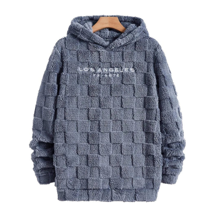 Herren Fleece Kapuzenpullover mit strukturiertem Waffelmuster Aliams