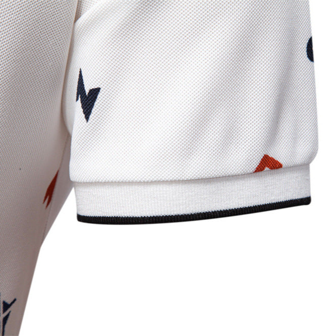 Herren Kurzarm Poloshirt mit hochwertigem Allover-Muster Aliams