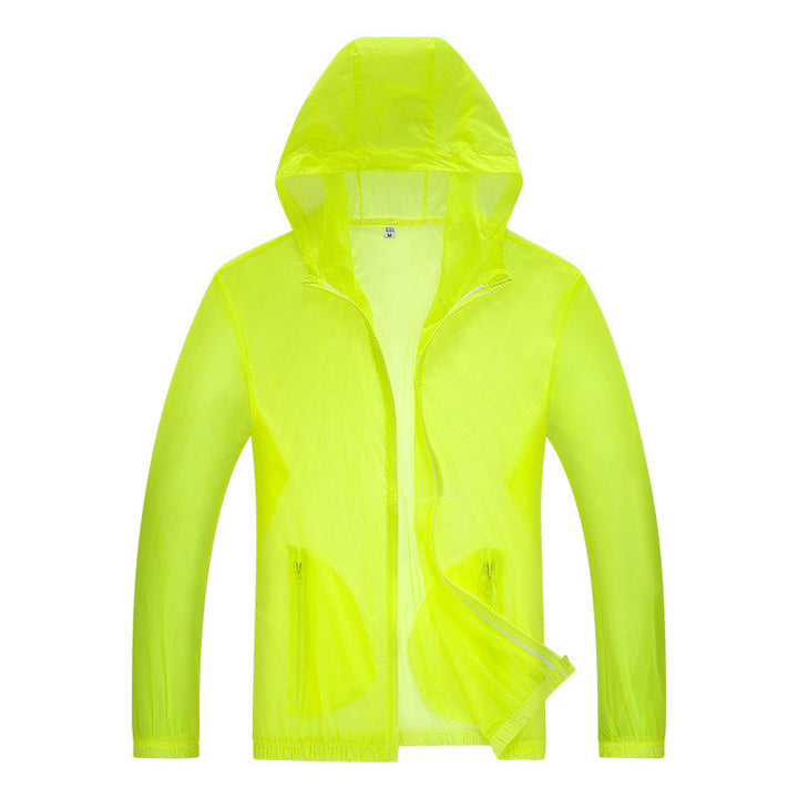 Herren ultraleichte Regenjacke mit verstellbarem Kapuzenbereich und reflektierenden Elementen Aliams