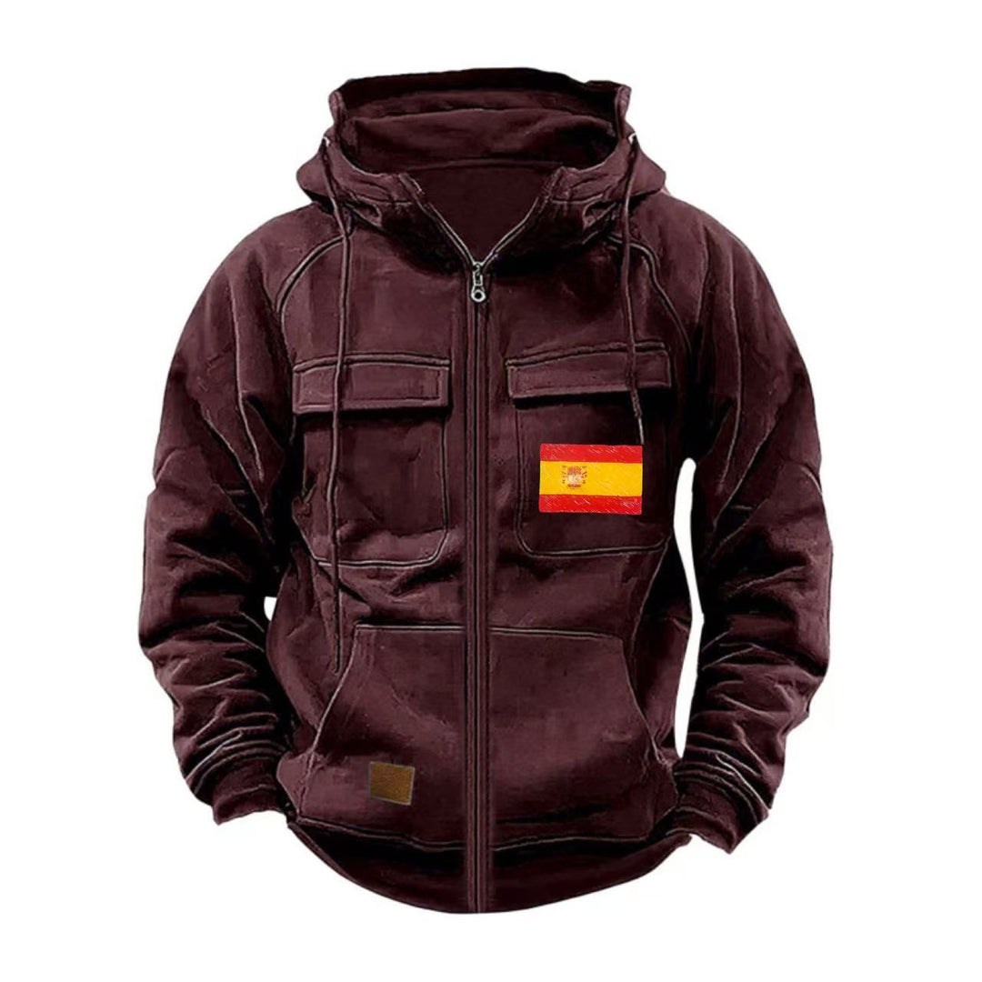 Herren funktionale Jacke mit mehreren Taschen Aliams