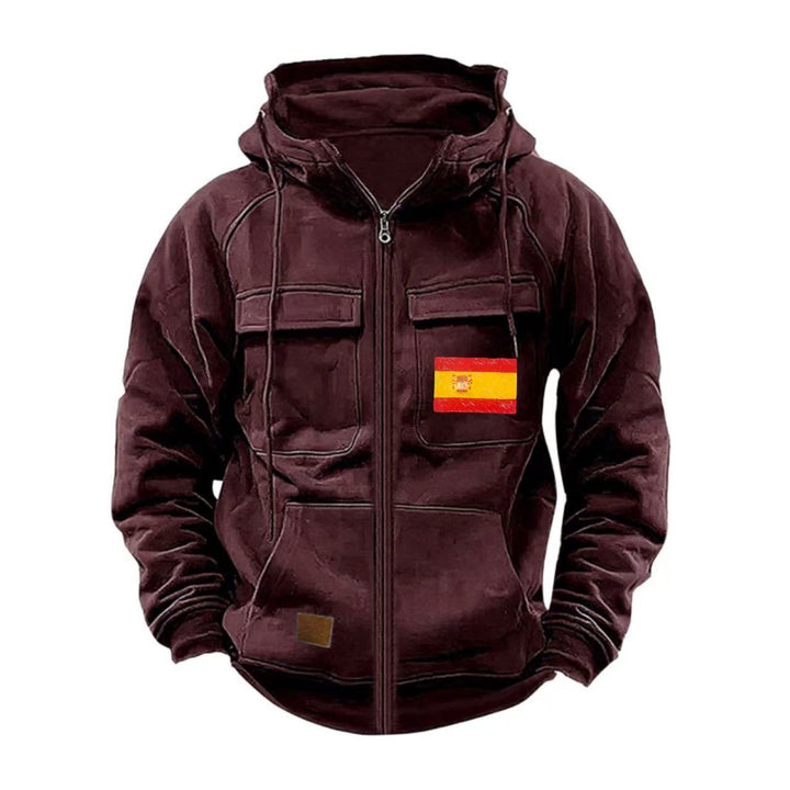 Herren funktionale Jacke mit mehreren Taschen Aliams