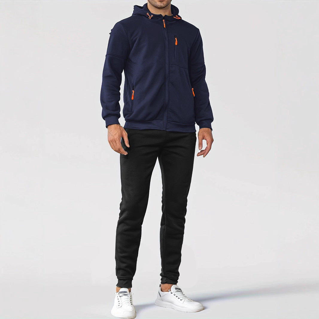 Herren Trainingsjacke mit praktischen Taschen und atmungsaktiver Funktion Aliams