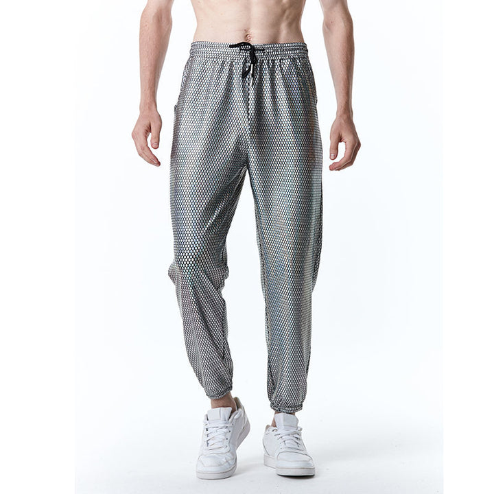 Herren futuristische Mesh-Hose im angesagten Metallic-Look Aliams