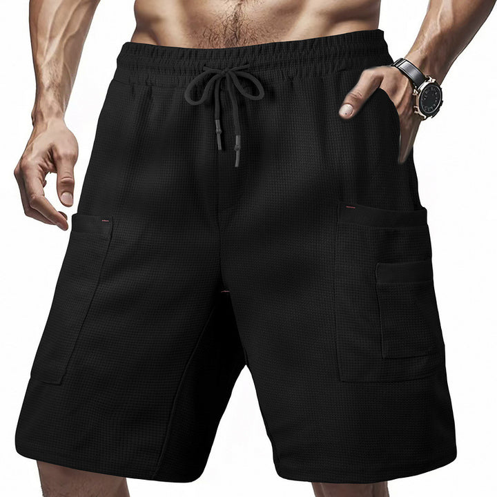 Herren Cargo-Shorts mit multifunktionalen Taschen und elastischem Bund Aliams