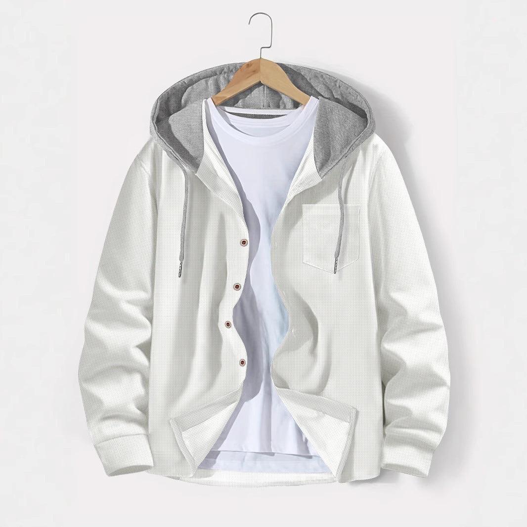 Herren vielseitiges Kapuzenshirt mit strukturierter Oberfläche und praktischer Brusttasche Aliams