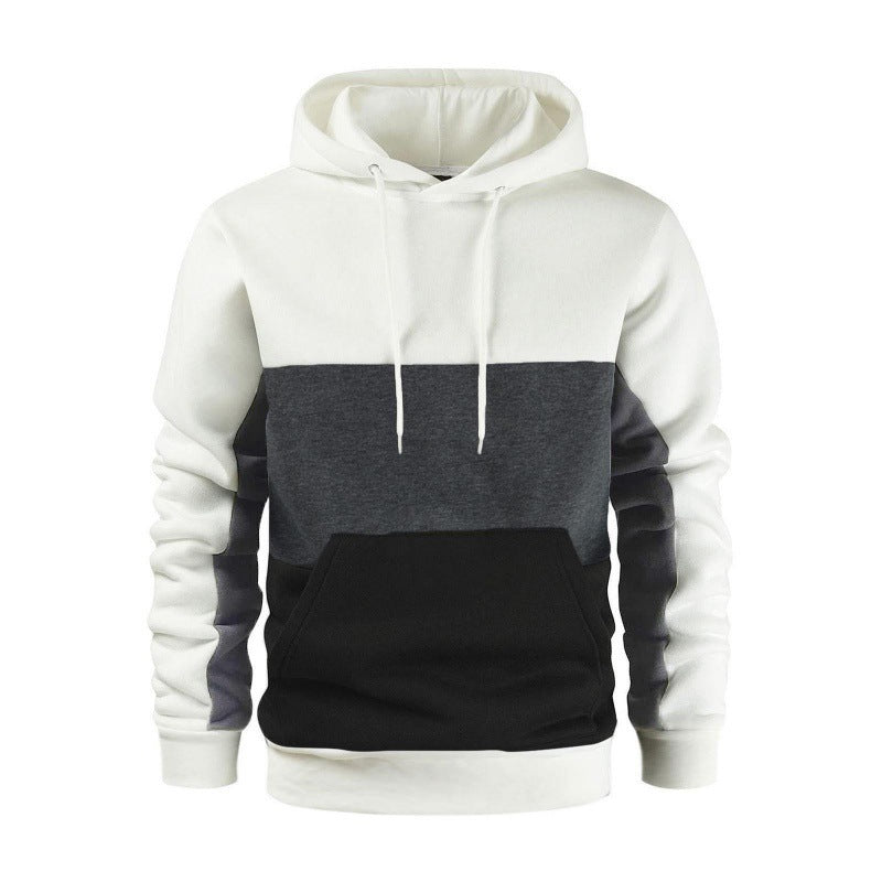 Herren sportlicher Kapuzenpullover mit kontrastierenden Farbblock-Design Aliams