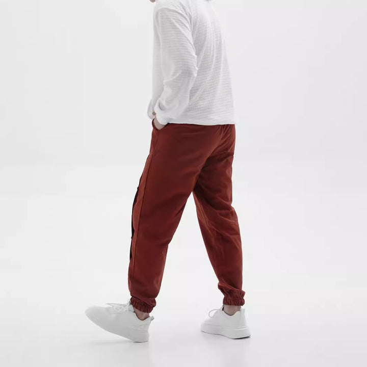 Herren Stylische Cargo-Hose mit praktischen Knöpfen und elastischem Bund Aliams