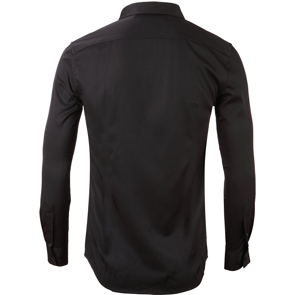 Herren elegantes Langarm-Hemd aus strapazierfähigem Material mit modernem Schnitt Aliams