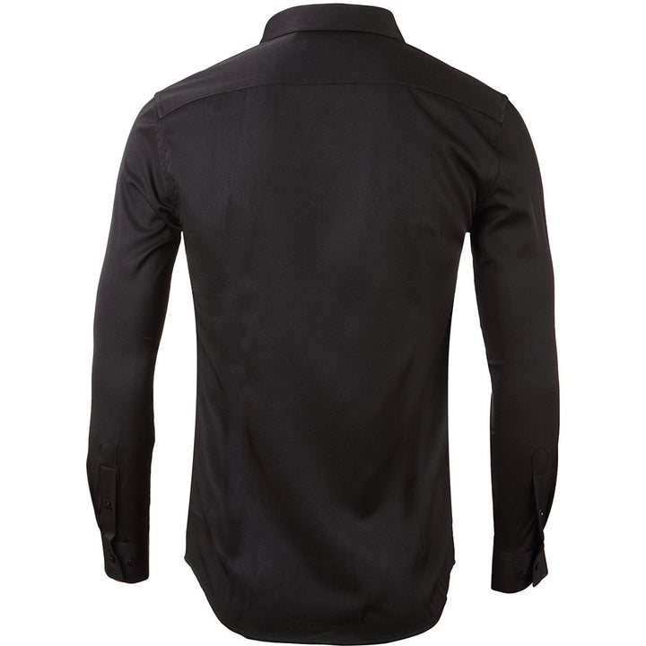 Herren elegantes Langarm-Hemd aus strapazierfähigem Material mit modernem Schnitt Aliams