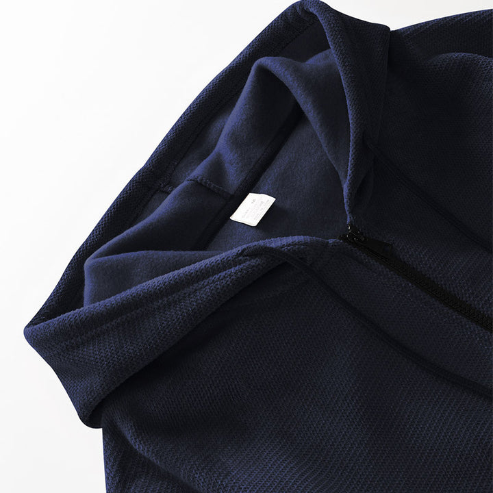 Herren technische Zip-Hoodie mit atmungsaktiven Stoff und seitlichen Taschen Aliams