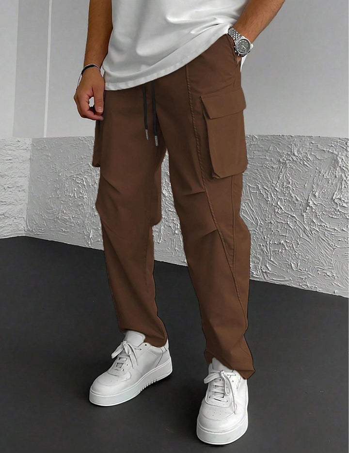 Herren Cargo-Hose mit multifunktionalen Taschen und elastischem Bund Aliams
