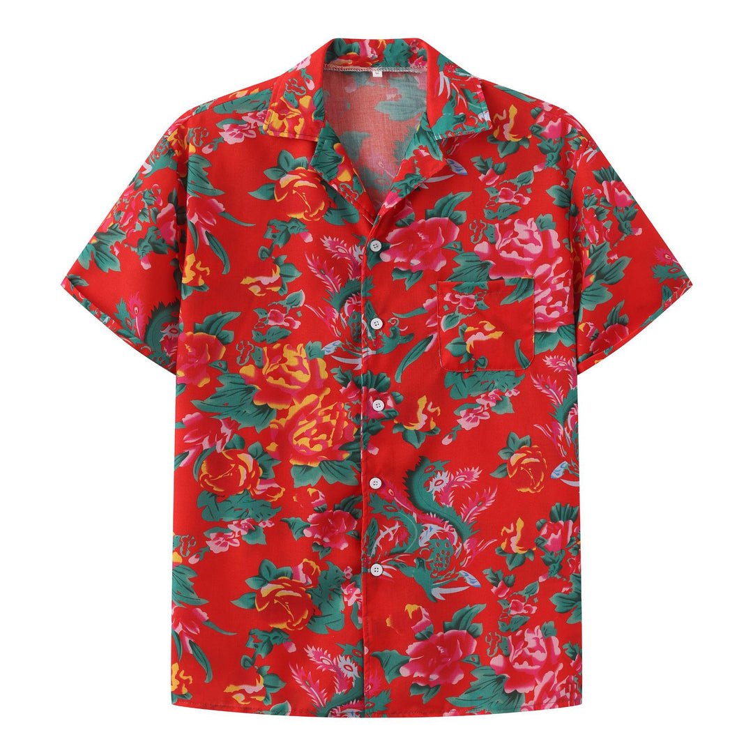 Damen Sommerliches Set mit floralem Kurzarmhemd und Shorts Aliams