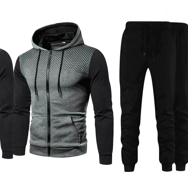 Herren sportliches Jogginganzug-Set mit stylischem Design und funktionalen Taschen Aliams