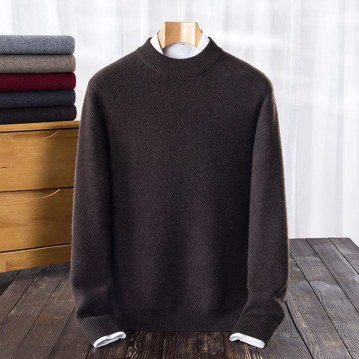 Herren Rundhalspullover aus hochwertiger Wolle Aliams