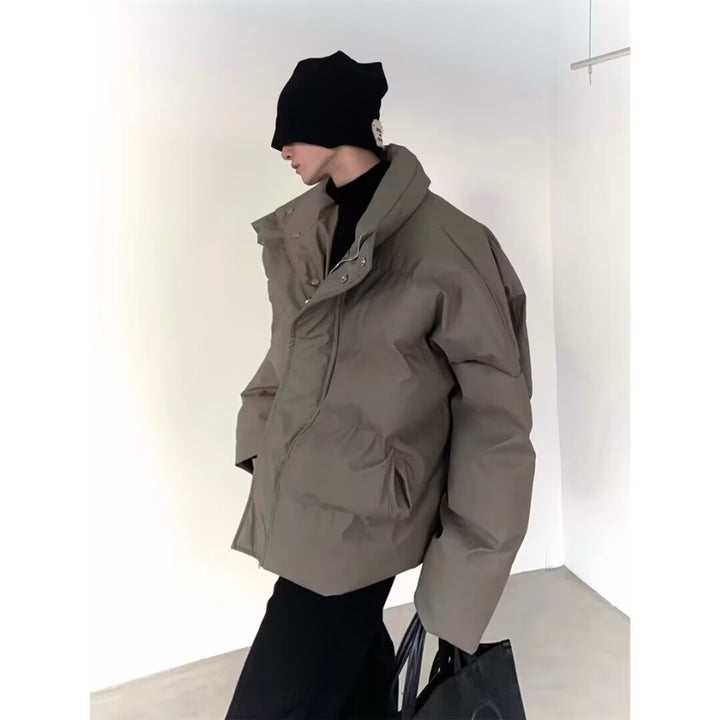 Unisex gefütterte Oversized-Jacke mit hohem Kragen Aliams