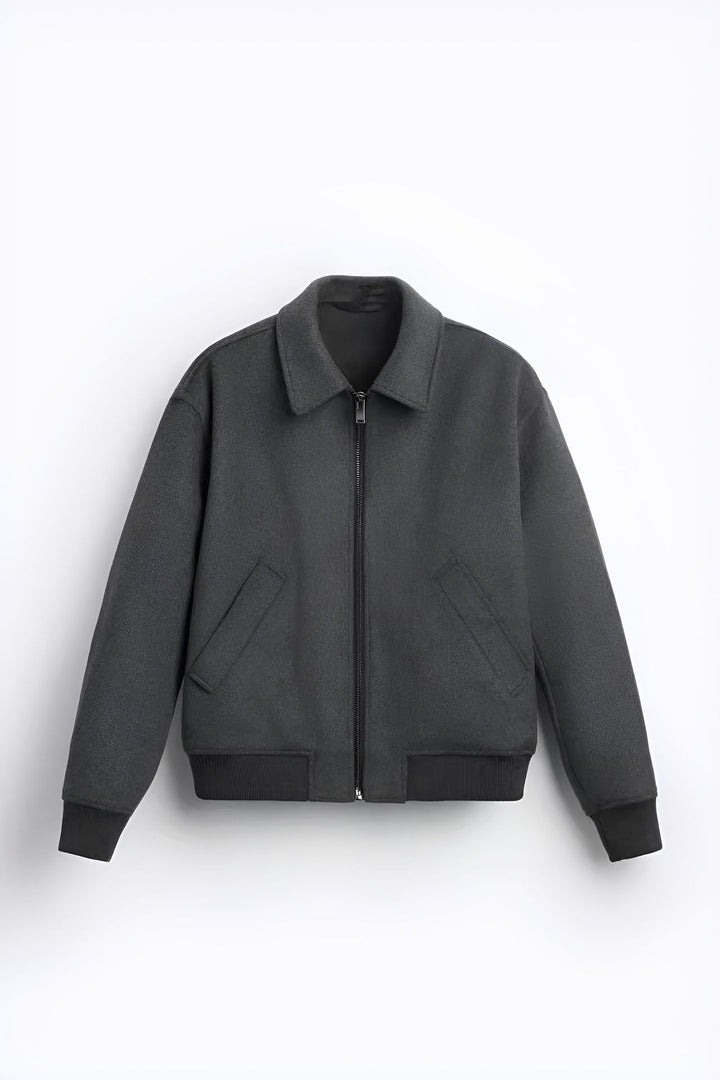 Herren farbenfrohe Fleece-Bomberjacke mit seitlichen Taschen Aliams