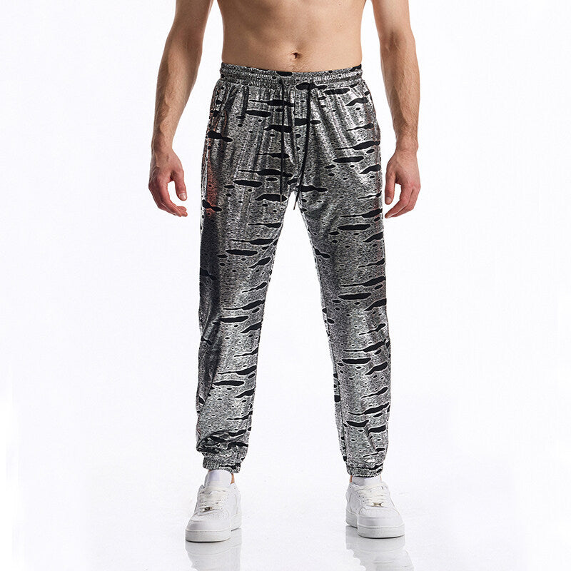 Herren Sportliche Jogginghose mit glänzendem Finish Aliams
