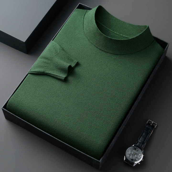 Herren eleganter Rundhalspullover aus feiner Baumwollmischung Aliams