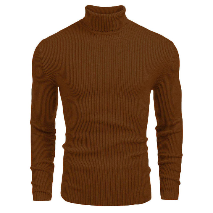 Herren Rollkragenpullover aus feinem Rippstrick Aliams