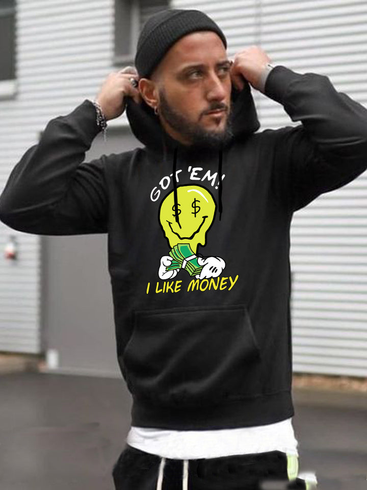 Herren Kapuzenpullover mit kreativem Grafikdesign Aliams