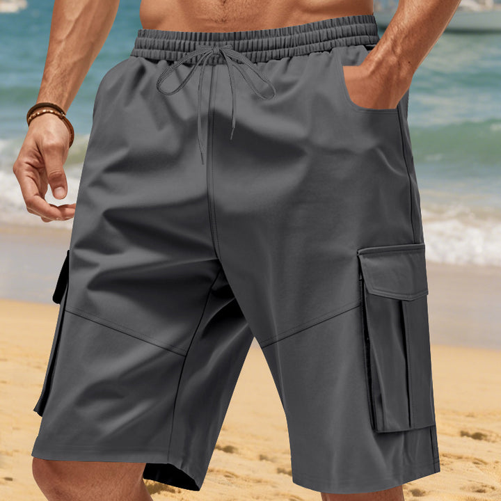 Herren Cargo-Shorts mit praktischen Seitentaschen und elastischem Bund Aliams