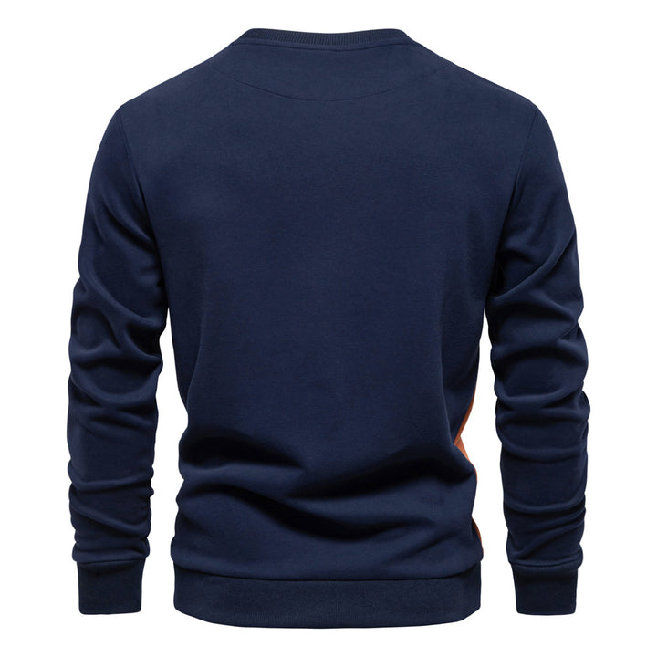Herren Freizeit-Sweatshirt mit modernem Farbblockdesign Aliams