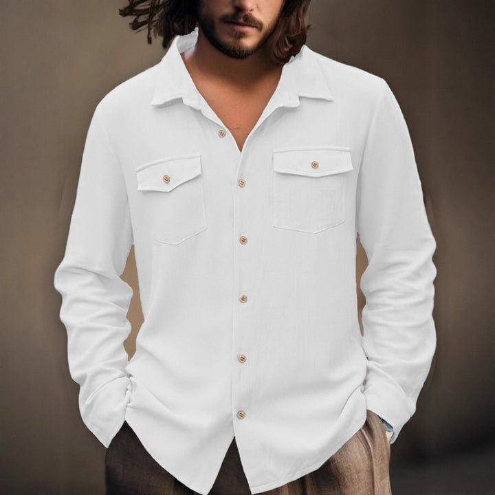 Herren Kurzarm-Hemd mit praktischen Pattentaschen und atmungsaktivem Stoff Aliams