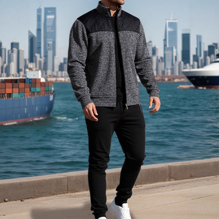 Herren Sportliche Jacke mit Querrippen-Muster und leicht gepolstertem Schulterbereich Aliams