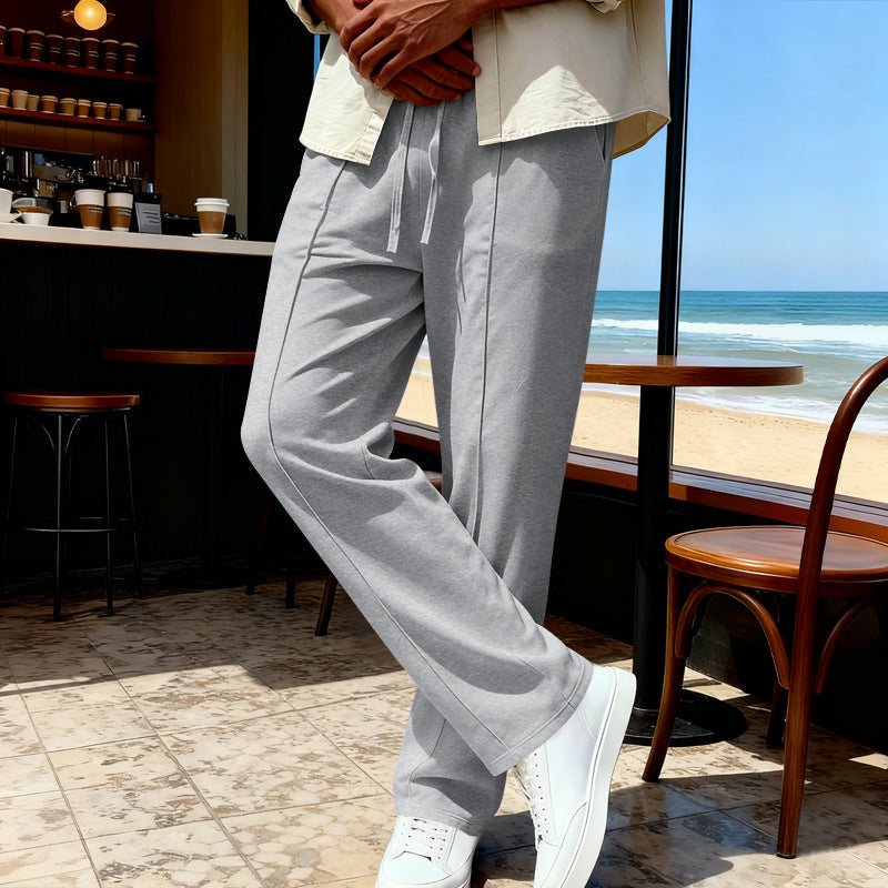 Herren Bequeme und lässige Freizeithose mit elastischem Bund Aliams