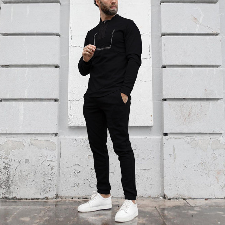 Herren Sportliches Freizeit-Set mit praktischem Reißverschluss und elastischem Bund Aliams