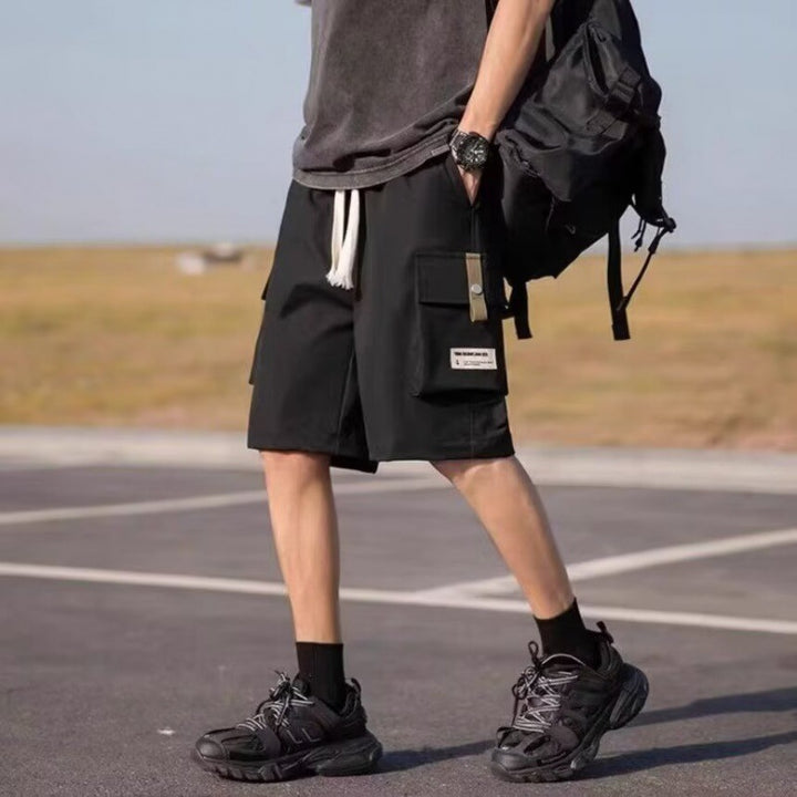 Herren Cargo-Shorts mit multifunktionalen Taschen und elastischem Bund Aliams