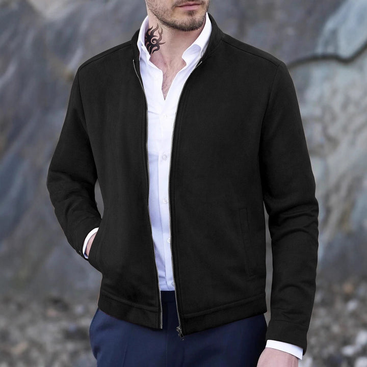 Herren Fleecejacke mit modernem Stehkragen und weichem Innenfutter Aliams