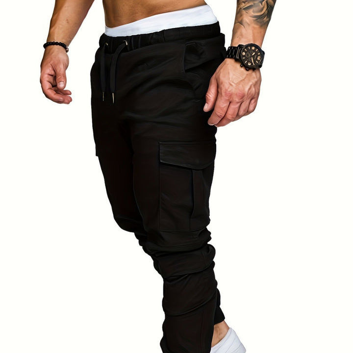 Herren Cargo-Jogginghose mit funktionalen Seitentaschen und elastischem Bund Aliams