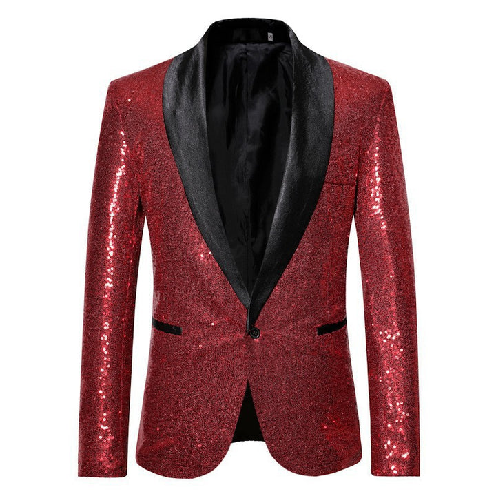 Herren Funktionsjacke aus glitzerndem Paillettenmaterial Aliams