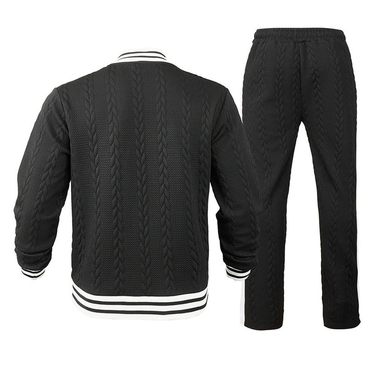 Herren Sportswear-Bomberjacke mit strukturiertem Design und Kontraststreifen Aliams