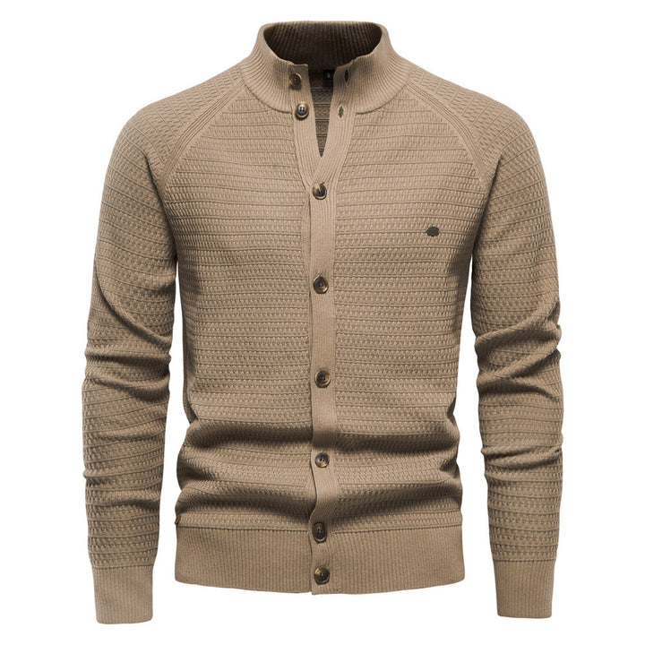 Herren Strickjacke mit modernem Zipper und stilvollen Knopfdetails Aliams