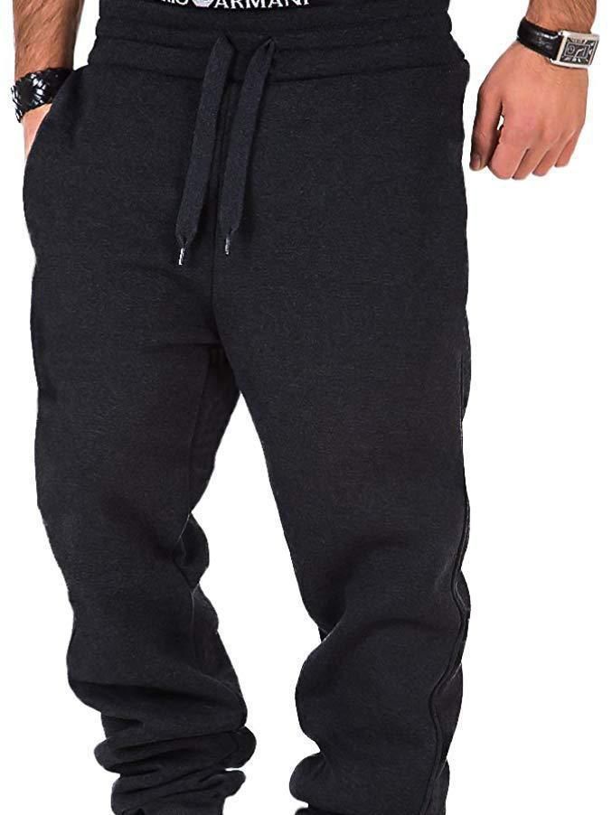 Herren komfortable Jogginghose mit flexiblem Bund und tiefen Taschen Aliams