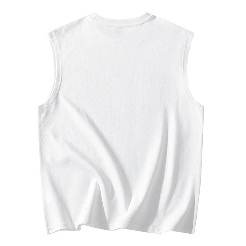 Herren ärmelloses T-Shirt mit stylischem Nähdetail Aliams