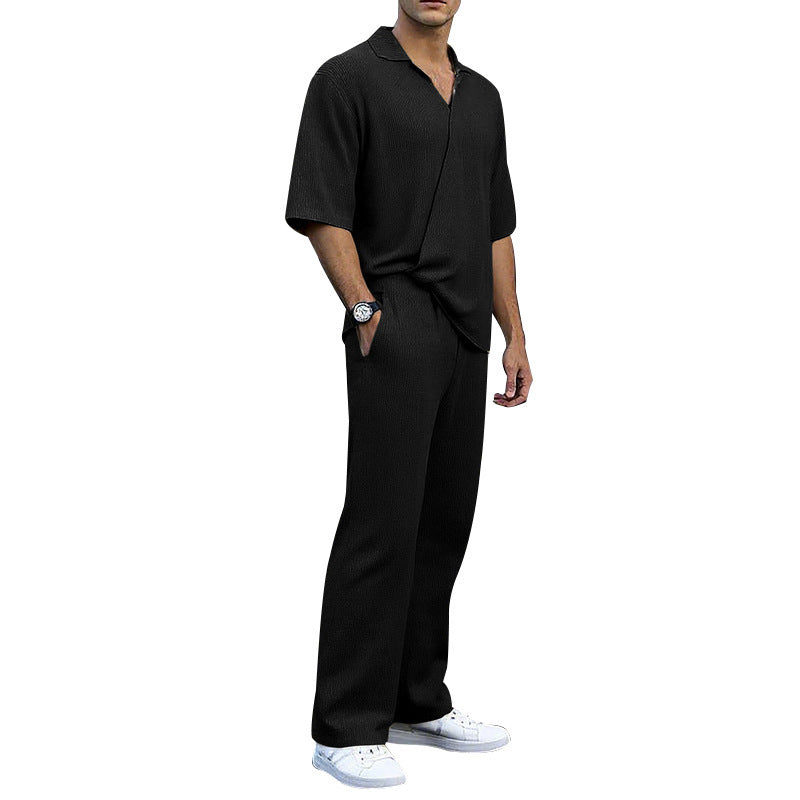 Herren elegantes Freizeit-Outfit aus weichem Strickmaterial mit lässigem Schnitt Aliams