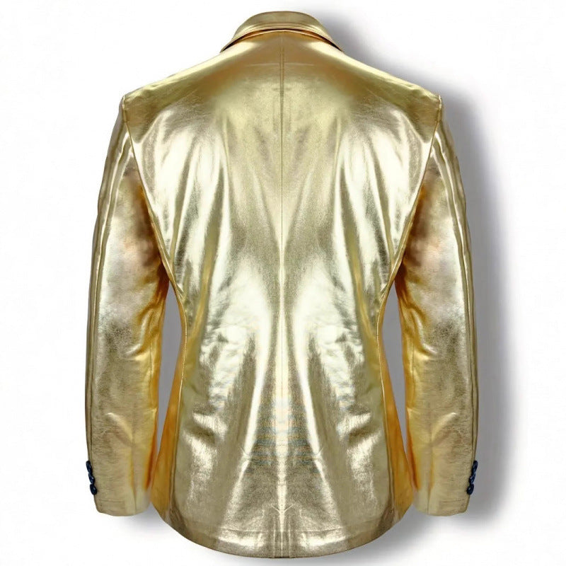 Herren Glamouröser Satin-Anzug Aliams