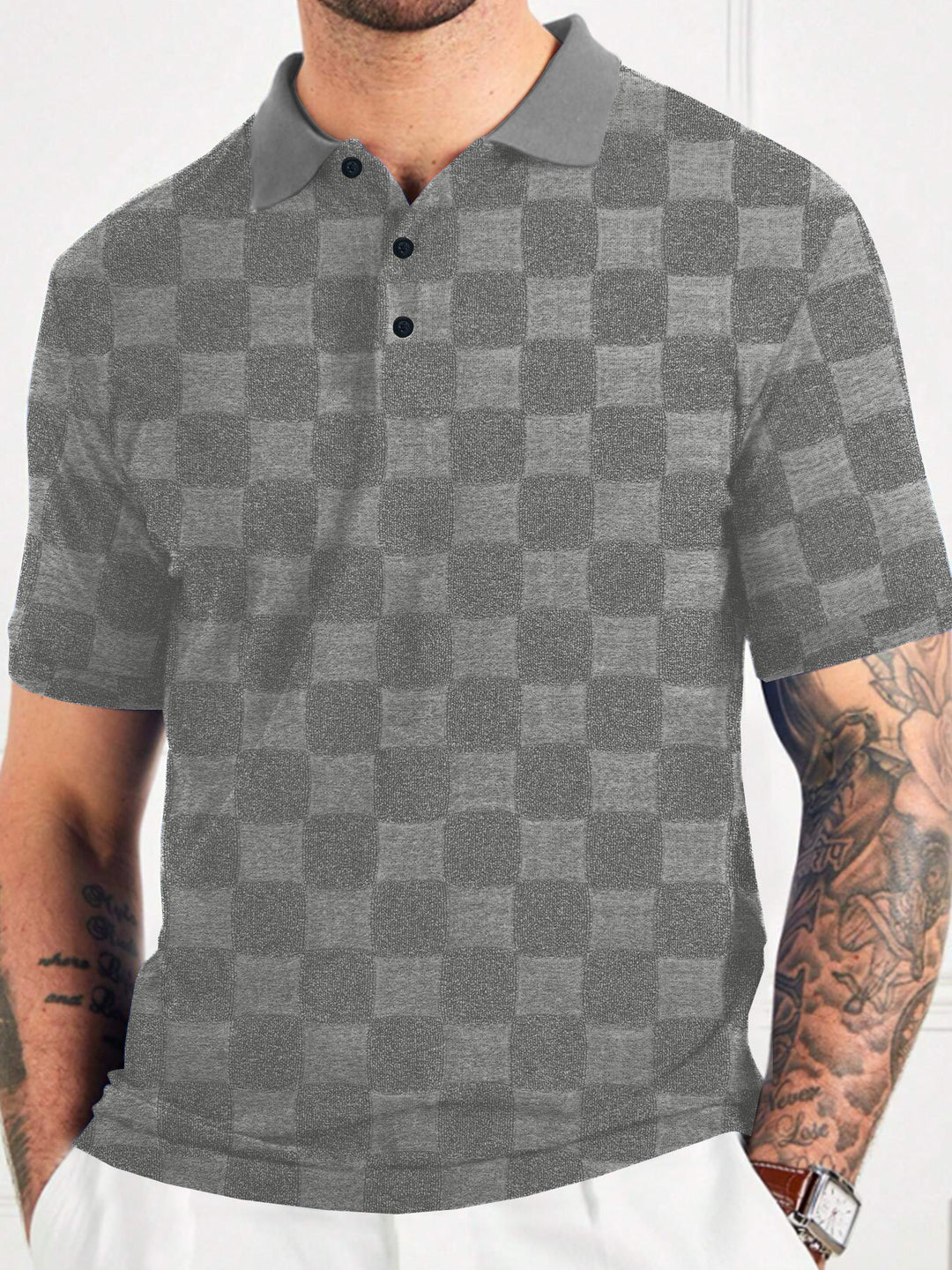 Herren Poloshirt mit strukturiertem Design und modischen Knöpfen Aliams