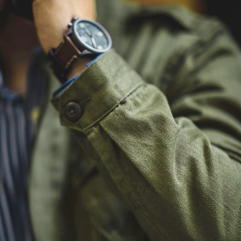 Herren robuste Utility-Jacke mit großzügigen Taschen und verstärkten Nähten Aliams