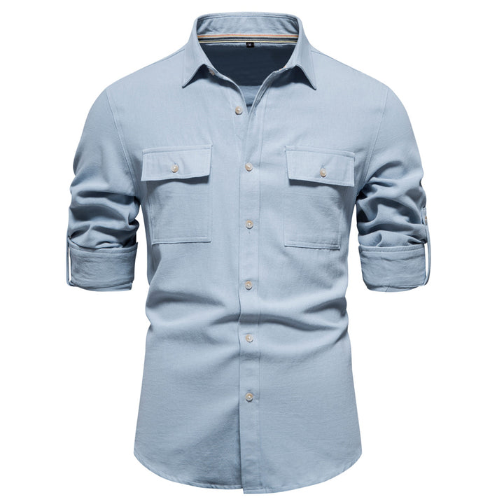Herren Hemd mit praktischen Brusttaschen und rollbaren Ärmeln Aliams