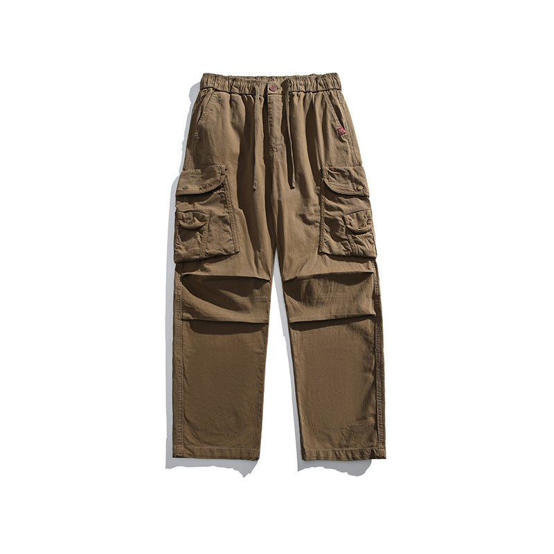 Herren Cargo-Hose mit elastischem Bund und multifunktionalen Taschen Aliams