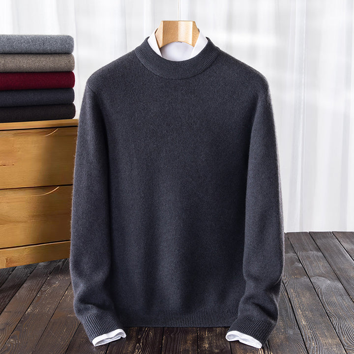 Herren Rundhalspullover aus hochwertiger Wolle Aliams