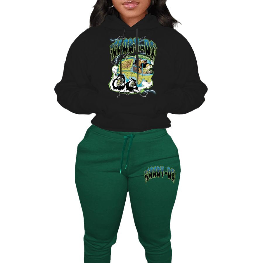 Herren Hoodie- und Jogginghose-Set mit avantgardistischem Grafikdesign und bequemer Passform Aliams