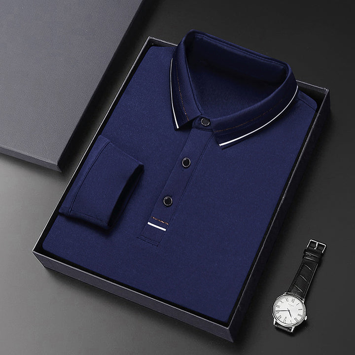 Herren elegantes Poloshirt mit strukturiertem Kragen und stilvollen Akzenten Aliams