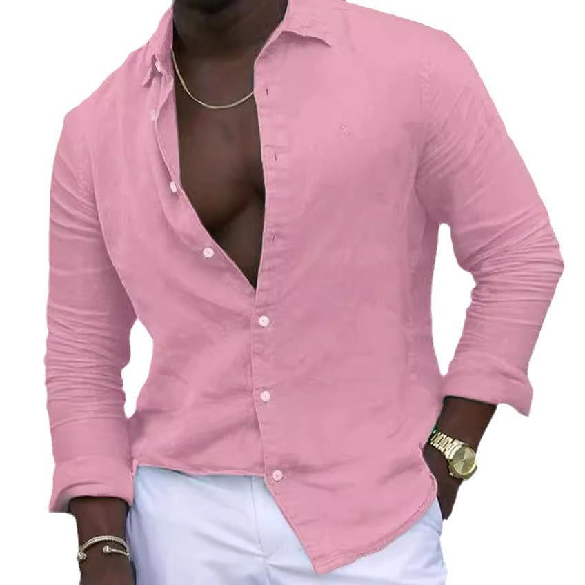 Herren Baumwollhemd mit lässigem Schnitt Aliams