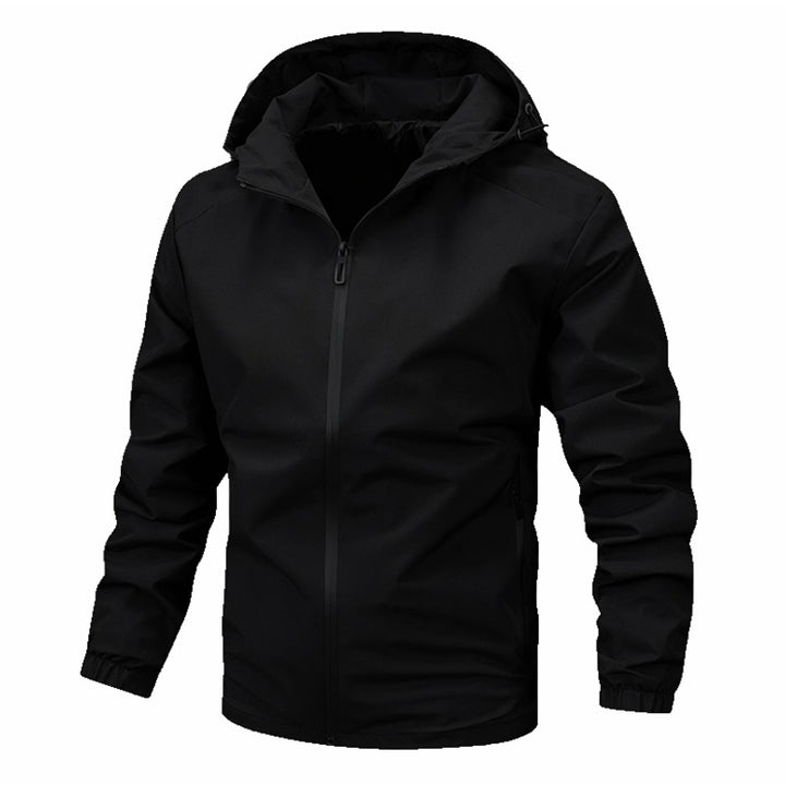 Herren wasserdichte Sportjacke mit verstellbarem Kapuze und atmungsaktivem Material Aliams