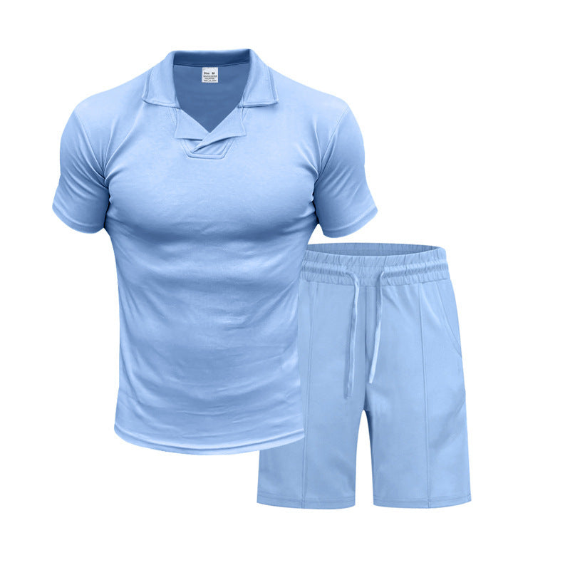 Herren Sportliches Oberteil und Shorts Set Aliams